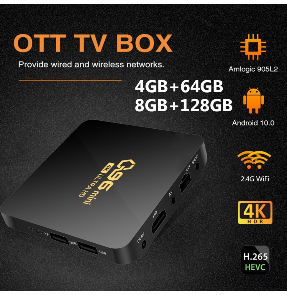 TV Box Android 4K - 4 nucleos